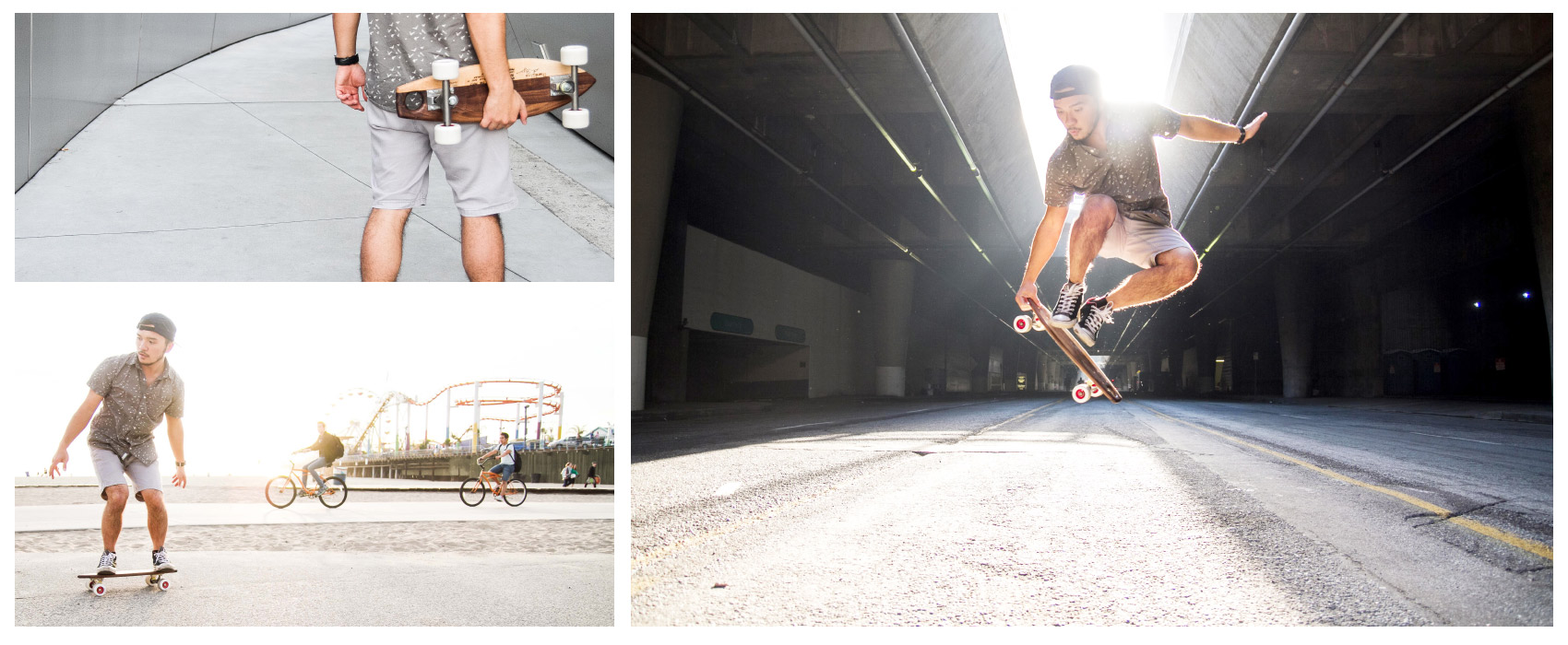 Photos of skateboards in action